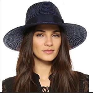 Black straw Brixton Joanna straw hat. Size S